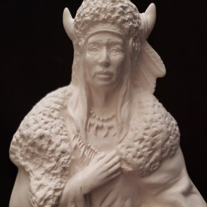 Ceramic Bisque - Indian buffalo medicine man
