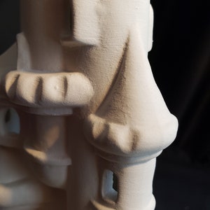 Ceramic Bisque - 9" Tall castle for shelf or aquarium decoration image 8