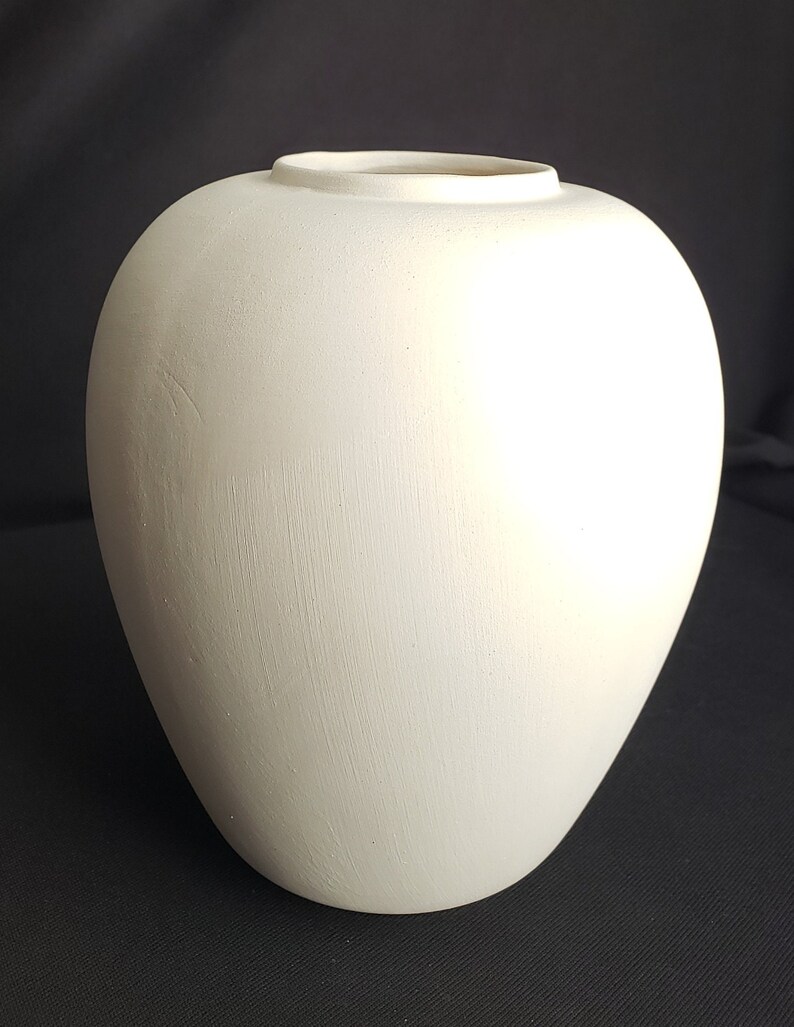 Ceramic Bisque Classic vintage small vase image 4