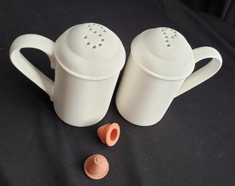 Ceramic Bisque - Plain Salt and Pepper shakers