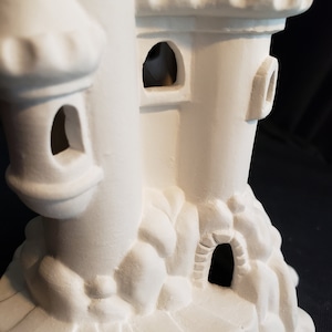 Ceramic Bisque - 9" Tall castle for shelf or aquarium decoration image 2