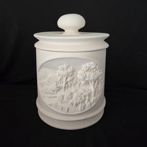 Ceramic Bisque - Vintage Hershey mold season Summer medium container 64 fl oz