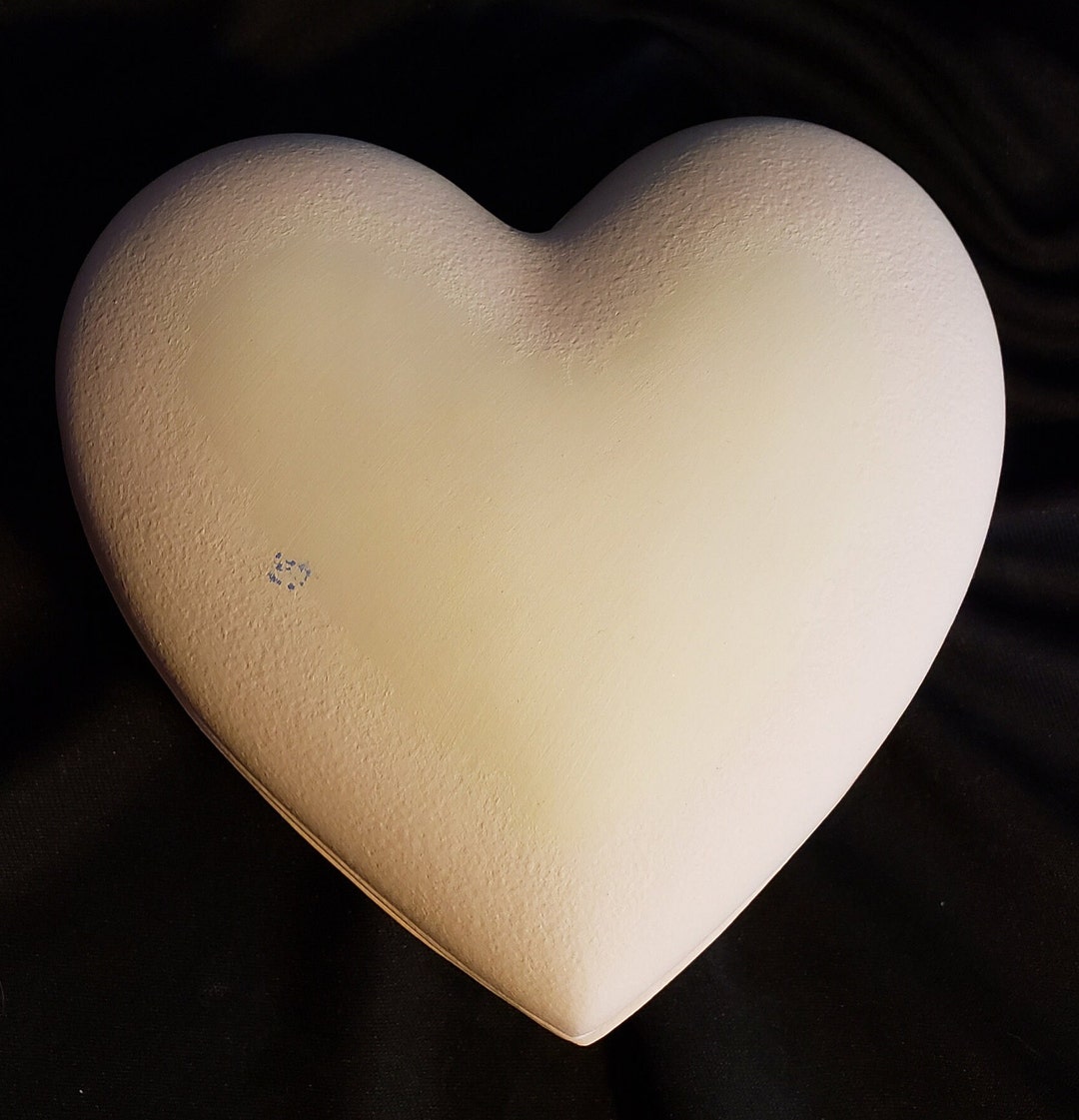 Ceramic Bisque Heart Box Etsy