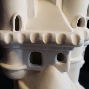 Ceramic Bisque - 9" Tall castle for shelf or aquarium decoration image 5
