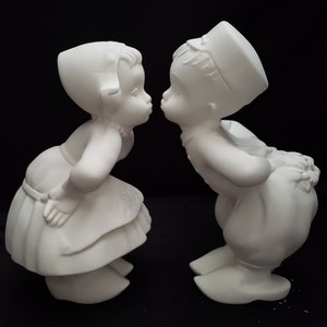 Ceramic Bisque Little Dutch Boy and Girl Kissing Etsy