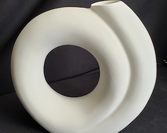 Ceramic Bisque - Hole in the middle vase