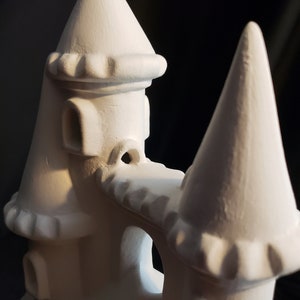 Ceramic Bisque - 9" Tall castle for shelf or aquarium decoration image 4