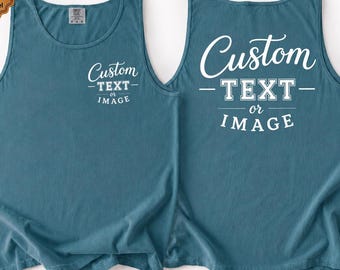 Custom Mens/Womens Tank for Summer, Custom Logo Tank Top, Custom Text Tank Gift for Her, Personalized Photo Tank, Beach Tank for Fitness