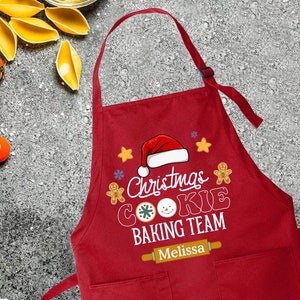 Personalized Cookie Baking Crew Apron,Christmas Cookie Making Crew Apron,Christmas Apron, Cookie Apron,Christmas Gift,Christmas cookie apron