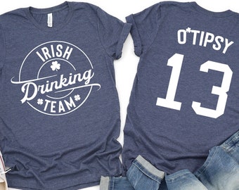 O'Wasted St. Patrick's Day Drinking Team T-shirt, O'Drunken Long Sleeve, St. Pattys Day Shirt, St. Paddy's Day, Shamrock,Custom Drinking Tee