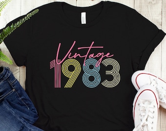 1983 Vintage Shirt, 1983 Birthday Shirt, 40th Birthday Gift, 40th Birthday Gift Shirt,1983 Vintage Tee,1983 Retro Shirt,Retro 1983 Tee Shirt
