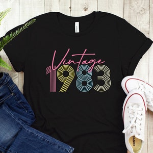 1983 Vintage Shirt, 1983 Birthday Shirt, 40th Birthday Gift, 40th Birthday Gift Shirt,1983 Vintage Tee,1983 Retro Shirt,Retro 1983 Tee Shirt