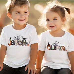 Personalized Kids Halloween Shirt, Personalized Halloween Tee Shirt, Halloween Name Shirt, Kids Halloween Shirt, Custom Toddler Halloween