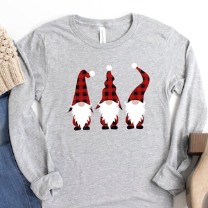 Merry Christmas Gnomes Tshirt, Christmas Longsleeve, Christmas Shirt For Family, Christmas Pajama,Christmas Family Matching Sweatshirt Shirt