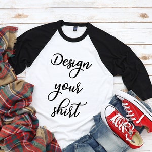 Design your own shirt, 3/4 sleeve, Unisex Tee, Raglan Funny Shirt, Graphic Tee, funny custom tee, design your own, Baseball Tee