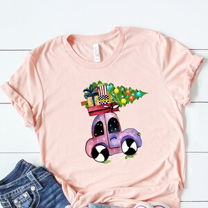 Christmas Shirt, Old Truck Trees Adult Kids Toddler Shirt, Cute Christmas Car Long Sleeve Shirt, Family Christmas Shirt, Vintage Truck Shirt