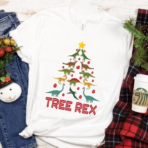 Tree Rex Dinosaur Christmas Tee Shirts, Funny Santa Hat Tee Shirts, Baby Merry Christmas Shirt, Tree Rex Dinosaur Christmas Sweatshirt