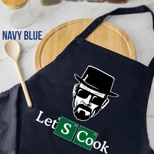 Apron for Men, Let's Cook, Custom Mens Apron Personalized Apron, BBQ Funny Cute Apron, Chef Gifts for Him, Fathers Day, Gift for Griller