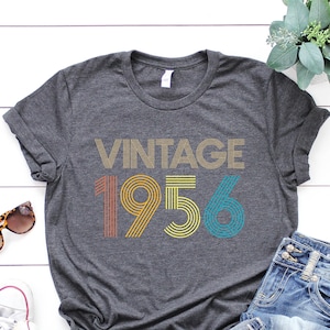 Vintage 1956 Shirt, 67th Birthday Shirt, Distressed Retro Fade, 67th Birthday, 67th Birthday Gift, 67th Birthday Party, 1956 T Shirt