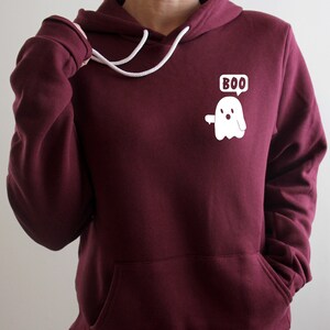 Halloween Hoodie Sweatshirt, Boo Sweatshirt, Halloween Boo, Boo Hoodie, Ghost Boo Hoodie, Halloween Ghost Hoodie, Cute Ghost Sweatshirt image 1