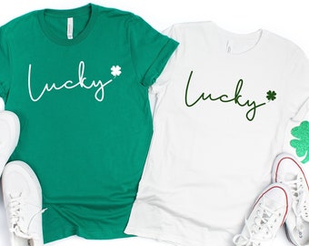 Irish Luck tee shirt, Womens saint patricks day shirt, womens st pattys day shirt, st pattys day women, st pattys day outfit, Shamrock Luck