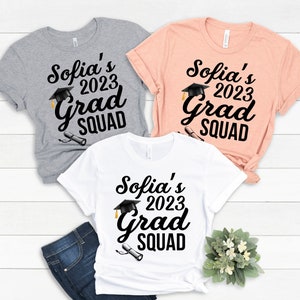 Custom Grad Squad Shirt, Custom Graduation Shirts, Family Graduation Shirts, Graduation 2024, Class of 2024 Tee, Graduation Gift Tee Shirt