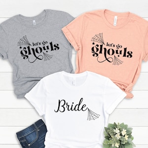 Halloween Bachelorette Shirts, Halloween Bachelorette Party Shirts, Retro Western Halloween Bridal Party Shirts, Fall Bridesmaid Shirts