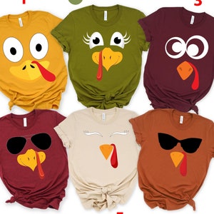 Cute Turkey Fall Thanksgiving Shirt, Thanksgiving t shirt womens, funny Thanksgiving tee t-shirts Fall Shirt, family thanksgiving shirts