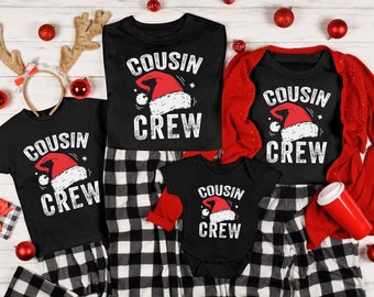 Cousin Crew Shirt, Matching Cousin Crew Party Tee Shirt, Christmas Cousin Shirt Sweatshirt, Gift for Cousins, Christmas Gift, Cousin Night