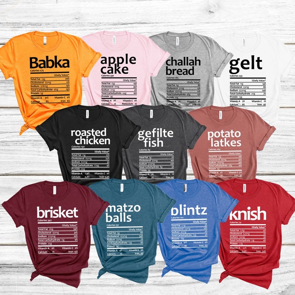 Hanukkah Shirts, Matching Shirts,Personalized Family Chanukah Jewish Holiday Tshirts,Men Women Kids Hanukkah Outfit,Happy Hanukkah Foods Tee