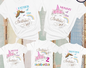 Unicorn Birthday Shirt,Unicorn shirt,Matching Birthday Family Shirts, personalized Unicorn Birthday Shirt,Unicorn Custom shirt, unicorn