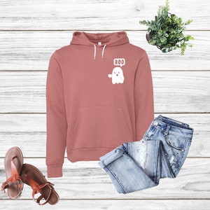 Halloween Hoodie Sweatshirt, Boo Sweatshirt, Halloween Boo, Boo Hoodie, Ghost Boo Hoodie, Halloween Ghost Hoodie, Cute Ghost Sweatshirt image 3