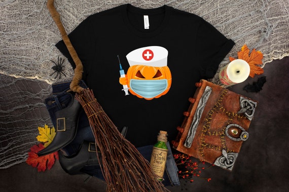 Nurse Pumpkin Halloween Shirt, Funny Nurse Halloween Shirt, Nurse Costume Shirt, Halloween 2025 Shirt, Nurse Love Pumpkin Shirt