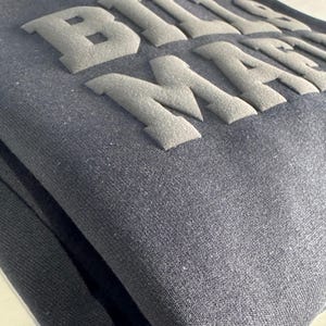 Custom Puff Embossed Sweatshirt, Custom Embossed Mascot Shirt, Personalized Raised Text Hoodie, Trendy 3D Lettering, Unique Cozy Pullover