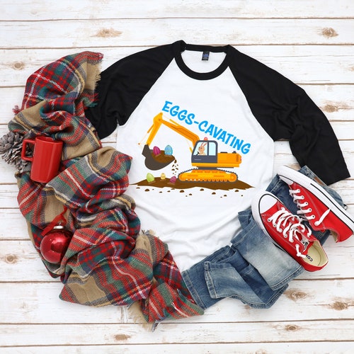 Eggs-cavating Toddler Raglan Shirt,Eggscavator Easter Onesie®,Boys Easter Raglan Outfit Shirt,Easter Boy Shirts For Boys,Cute Easter Onesie®