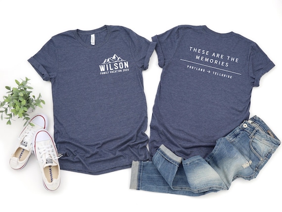Custom Family Mountain Vacation Shirt, Personalized Family Shirt, Family Camping Shirt, Custom Family Vacation Shirts, Family Vacation Shirt
