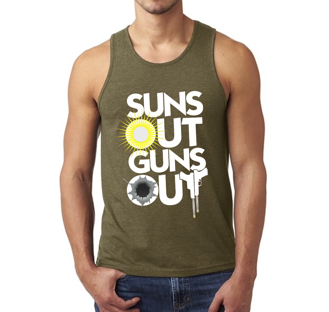 Suns Out Guns Out Tank Top, Mens Tank Top, Workout Tank Top for Men