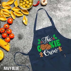 Cooking Baking Crew Apron, Christmas Gift Apron, Personalized Red Apron, Customize Gift Apron,Kitchen Gift Idea,christmas apron,custom apron