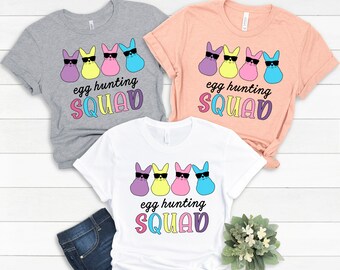 Egg Hunting Squad Easter Tee Shirt, Easter Bunny Shirts for Kids, Easter Party Shirts, Easter Bunny Shirt, Happy Easter 2026, Easter Egg Tee