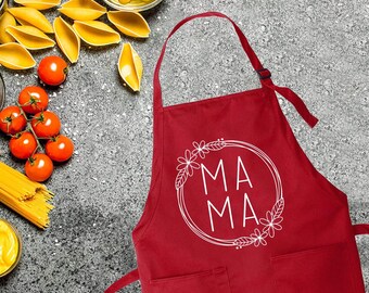 MAMA Apron, Personalised Baking Apron, Mother's day gift for mum, Mom Apron, Gift for Mom, Women's Apron, Cute Apron, Mother's Day Apron