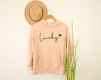 Irish luck sweatshirt, womens saint patricks day shirt, womens st pattys day shirt, st pattys day women, st pattys day outfit, luck te shirt