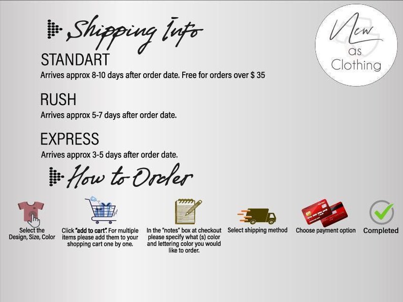 The image is a shipping information graphic that provides details on the shipping options for online purchases. It includes text and icons to guide customers through the process of selecting the shipping method and completing the order.