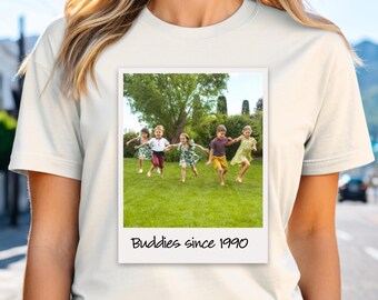 vintage polaroid custom photo shirt, custom photo t-shirt, custom picture, unisex vintage t-shirt, funny gift, birthday gift, personalized