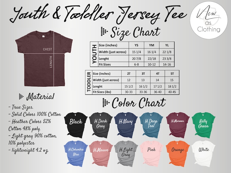 a t - shirt with different colors and sizes