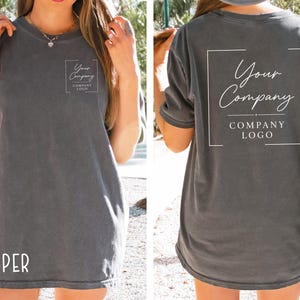 Comfort Colors Custom Company Logo T-shirts, Custom Design Shirts, Personalized Logo Tee Shirts, Custom Double Sided Print Shirts