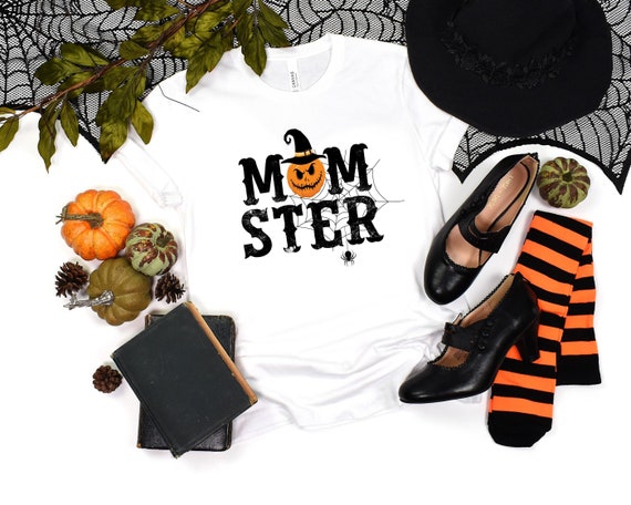 Momster Shirt, Momster, Halloween shirt, Mom Halloween shirt, Cute Halloween tee, Pumpkin print shirt, Women Fall graphics, Trick or treat