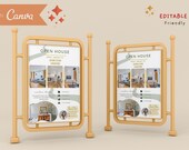 Real Estate Open House Flyer Template: Canva Realtor Marketing (PDF)