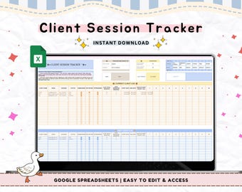 Coaching Session Tracker für Coaches | Tool für das Kunden-CRM und -Maßnahmen | Gebrauchsfertige Coach-Spreadsheet