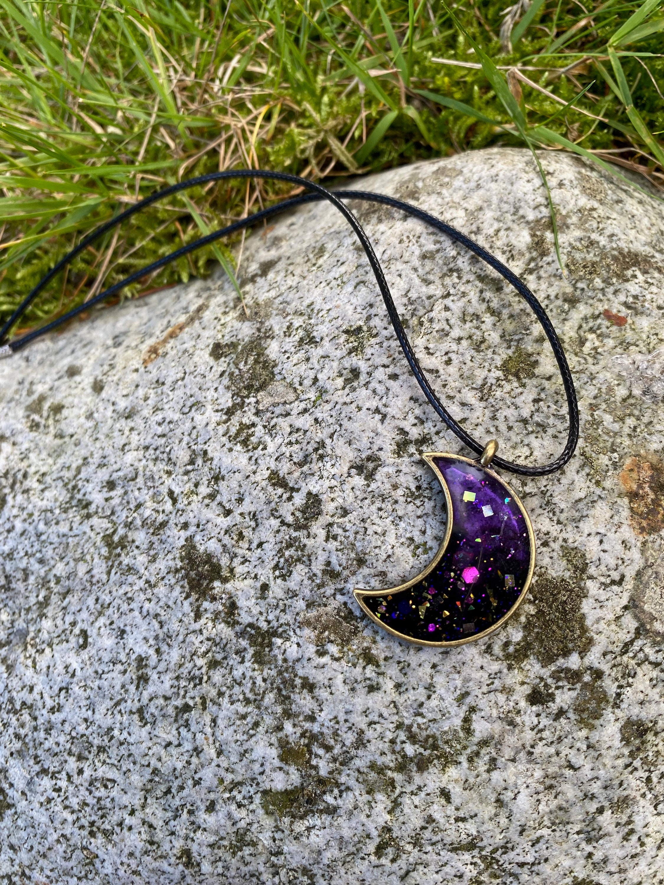 Collana Gotica Boho Con Luna Crescente Nera – Girocollo A Strati, Zinco, Regalo Originale Per Donne - 4