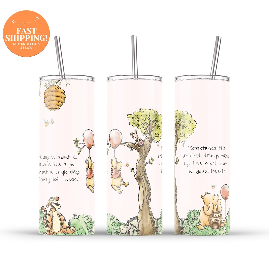 Pooh Bear Gift, Skinny Tumbler, Funny Pooh Bear Tumbler With Straw — free download